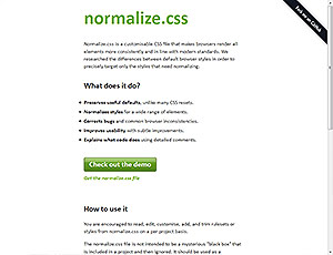 normalize.css屏幕截图