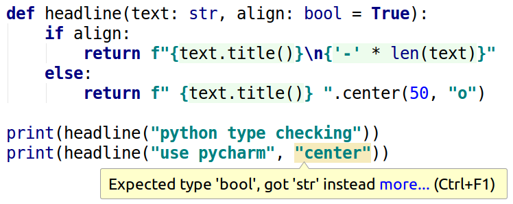 PyCharm flagging a type error