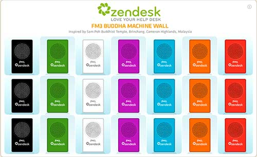 Zendesk Buddah Machine Wall
