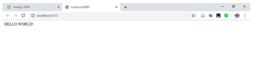 upper-case module in Node.js