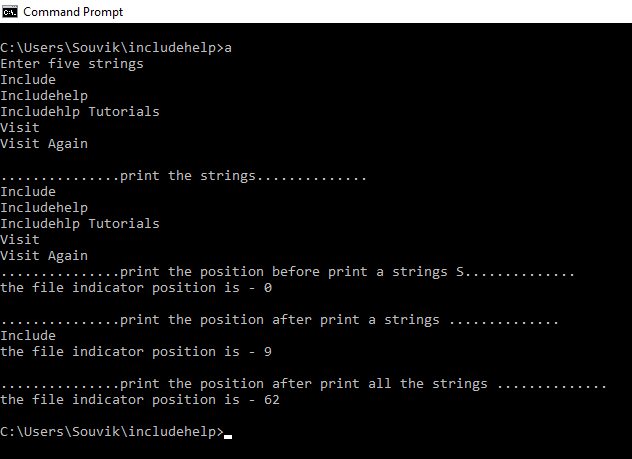 fseek example in c