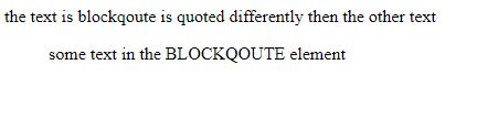 HTML blockquote tag