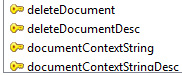 deleteDocument服务的资源包变量