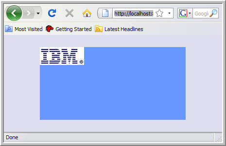 资源视图的屏幕截图，在左上角显示带有IBM徽标的蓝色矩形