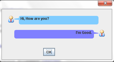 Java Swing中的聊天气泡