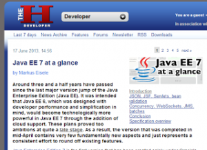 H-Online（2013年6月17日，14:56）Java EE 7一目了然
