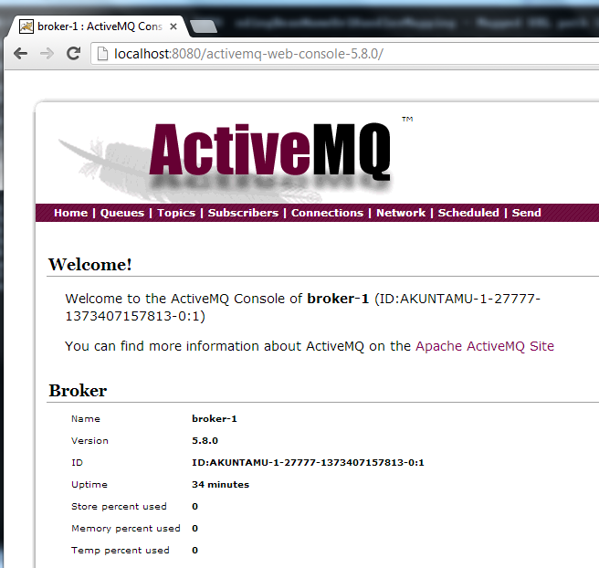 broker-1-ActiveMQ控制台