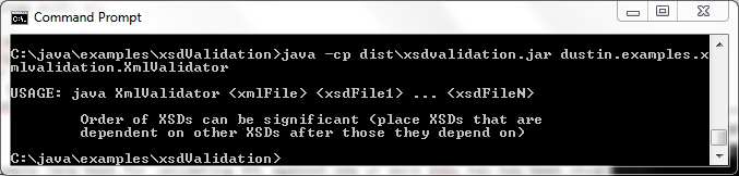 javaXsdValidationToolUsage