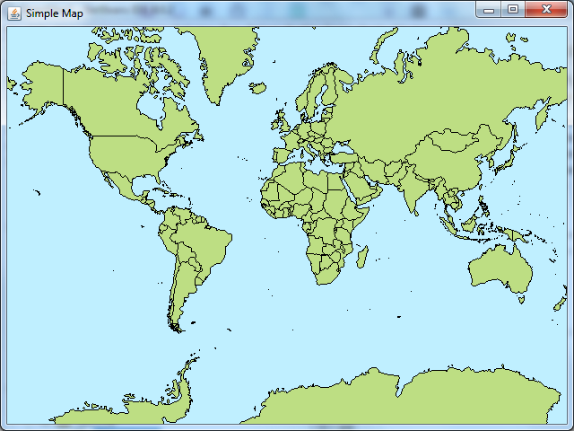 基本的OpenMap Swing应用程序