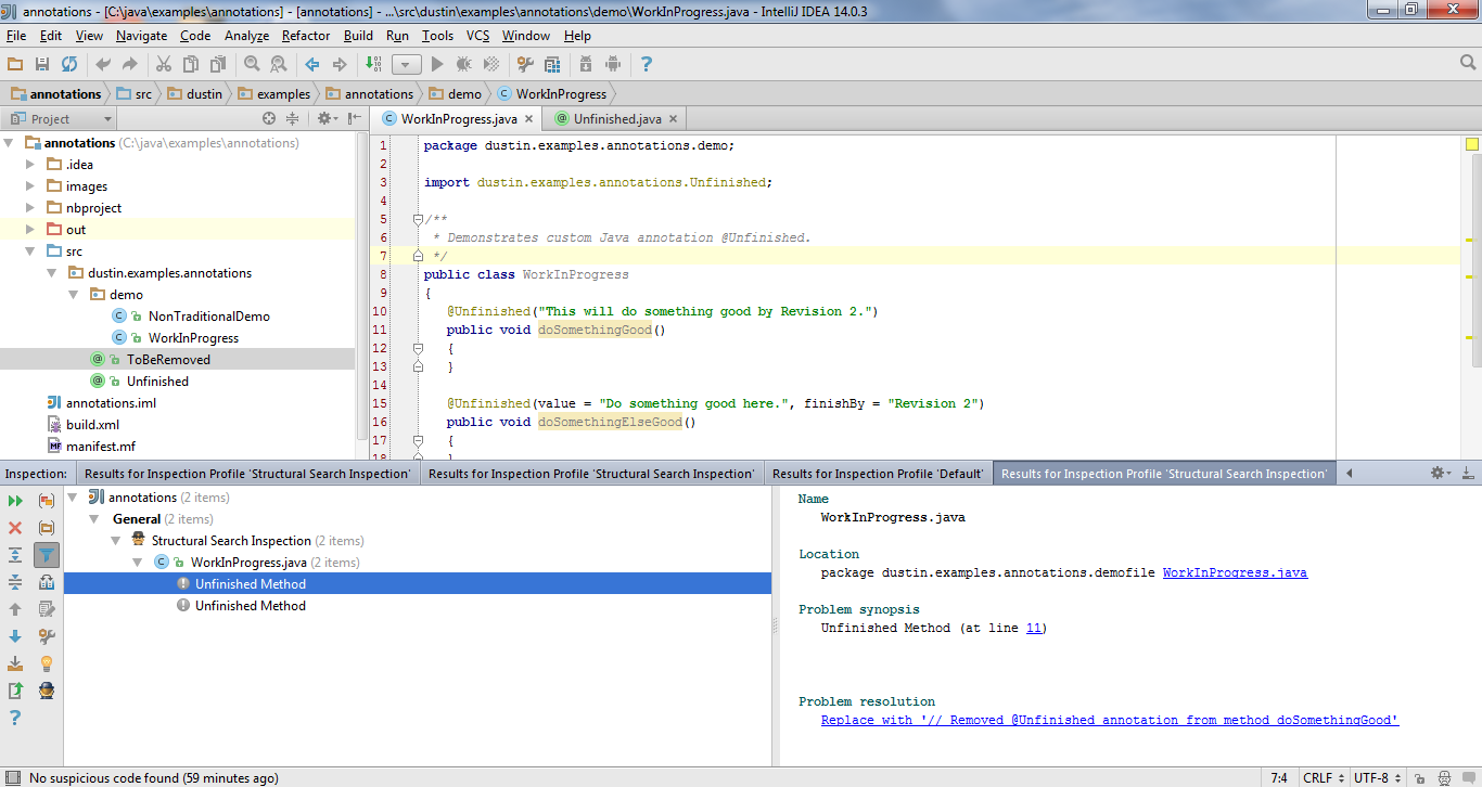 idea14-step14-unfinishedMethodInspectionResults