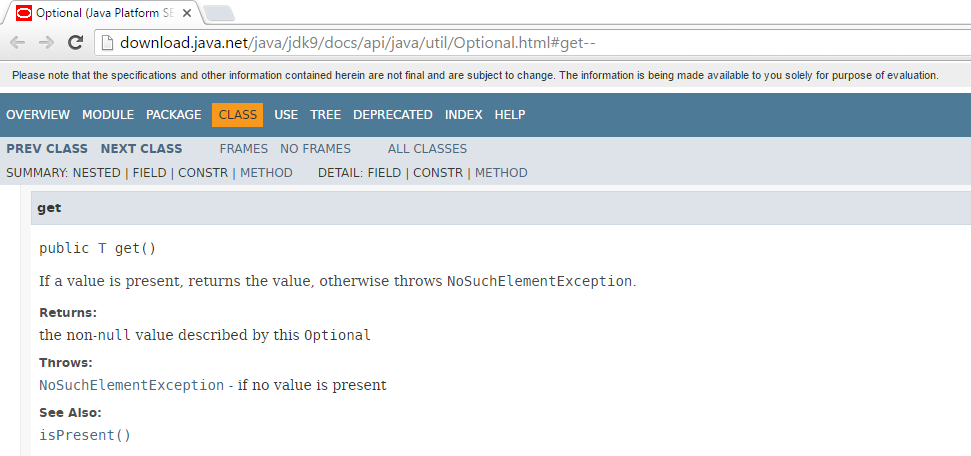 JDK9OptionalGetNotYet已弃用