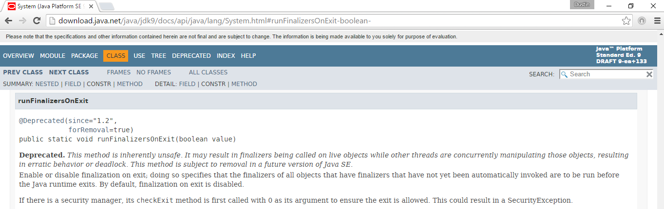 JDK9不建议使用RemoveTrueSystemRunFinalizersOnExit