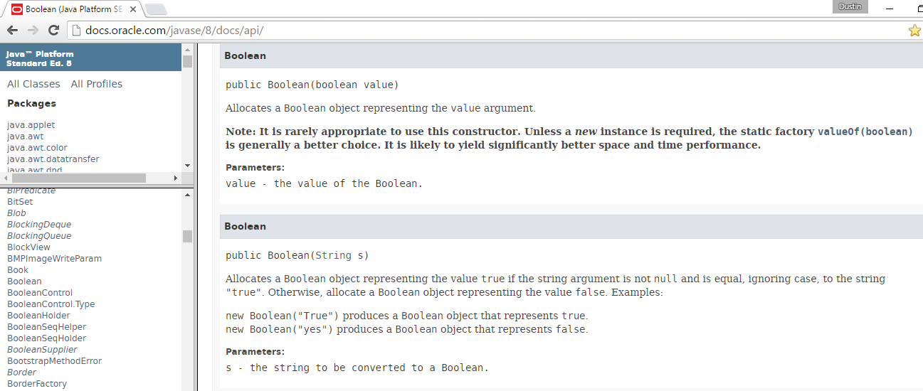 JavaSE8NotDeprecatedBooleanConstructors