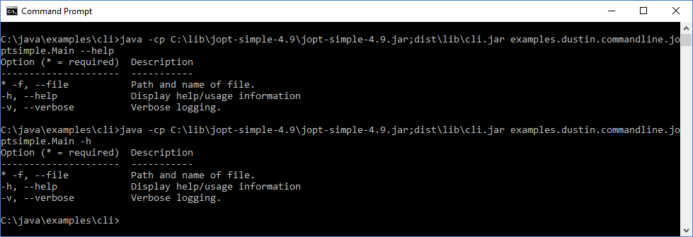Java命令行界面（第6部分）：JOpt简单