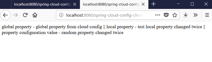 在运行时在Spring Cloud Config中刷新属性配置