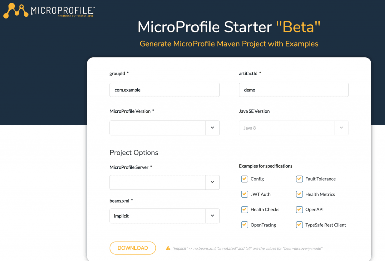 starter_您是否尝试过MicroProfile Starter？