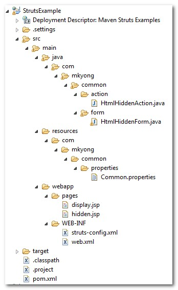 Struts-hidden-value-folder