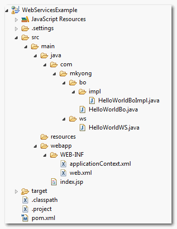 jaxws-spring-folder-structure