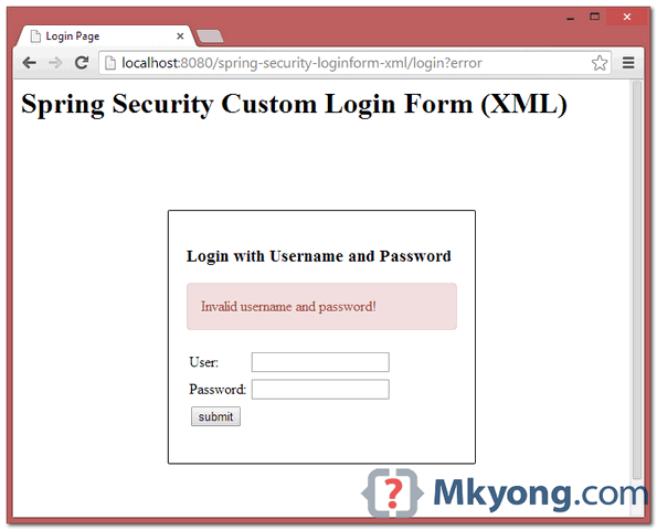 Spring安全自定义登录XML错误
