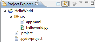 gae python hello world example