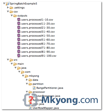 Spring批处理分区之后