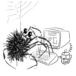 网络爬虫蜘蛛徽标