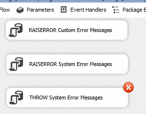 Figure showing using the previously created stored procedure in an SSIS package