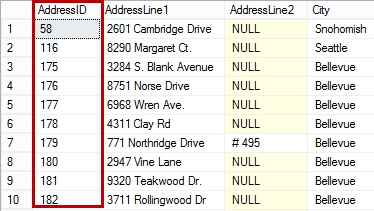 Dialog showing the unordered results