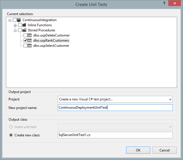 SQL unit testing - Choosing which element to create test for