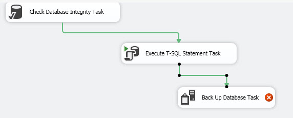 Double clicking the Backup Database Task