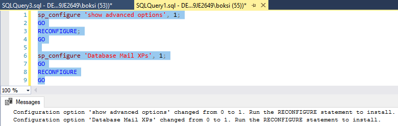Successfully executed script for changing show advanced options default value from 0 to 1