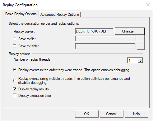 Basic Reply Options tab in the Reply Configuration window