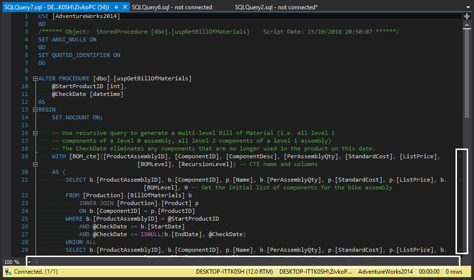 Code with Word wrap and Show visual glyphs for word wrap options checked