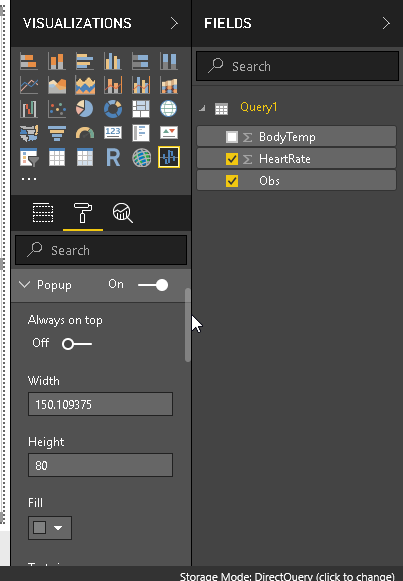 View and Click on format icon to customize the pulse chart.