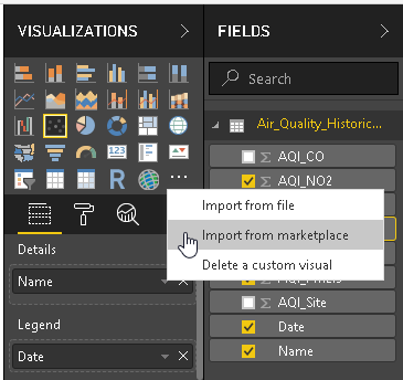 Hexbin Scatterplot- Microsoft AppSource - Import from MarketPlace