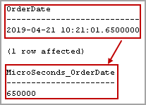 使用SQL DATEPART获取微秒值