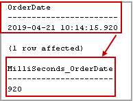 使用SQL DATEPART获取毫秒值