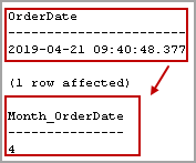 使用SQL DATEPART获取Month值