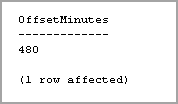 Get offset values with SQL DATEPART