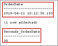 使用SQL DATEPART获取Seconds值