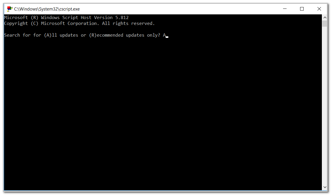 Select to install all the updates