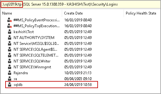 SQL login