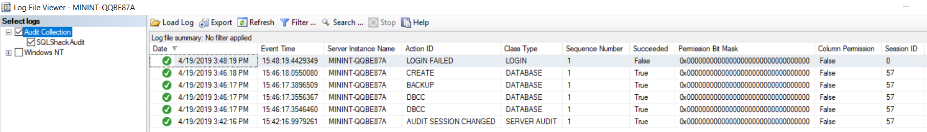 SQL Server Audit Log File Viewer 1