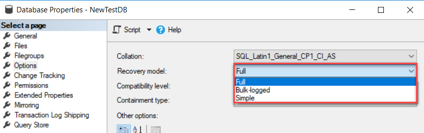 SQL Server Transaction Log - DB Recovery Model