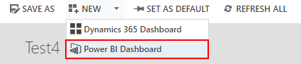 Create a new Power BI Dashboard in Dynamics 365 