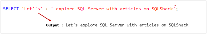 Example of SQL CONCATENATE 