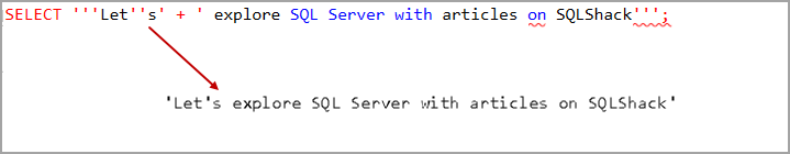 Example of SQL CONCATENATE 