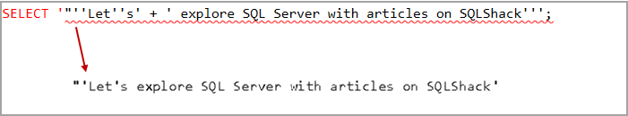 Example of SQL CONCATENATE 