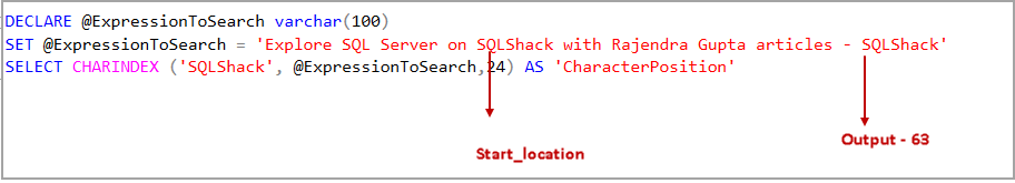 Search a substring position in a specified string with multiple matching