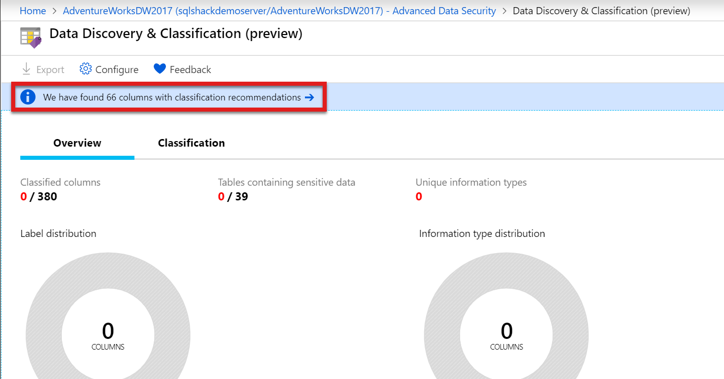 Data Discovery & Classification in Advanced Data Security in Azure SQL.